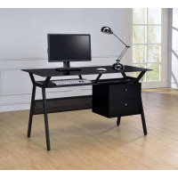 Coaster Furniture 800436 Weaving 2-drawer Computer Desk Black